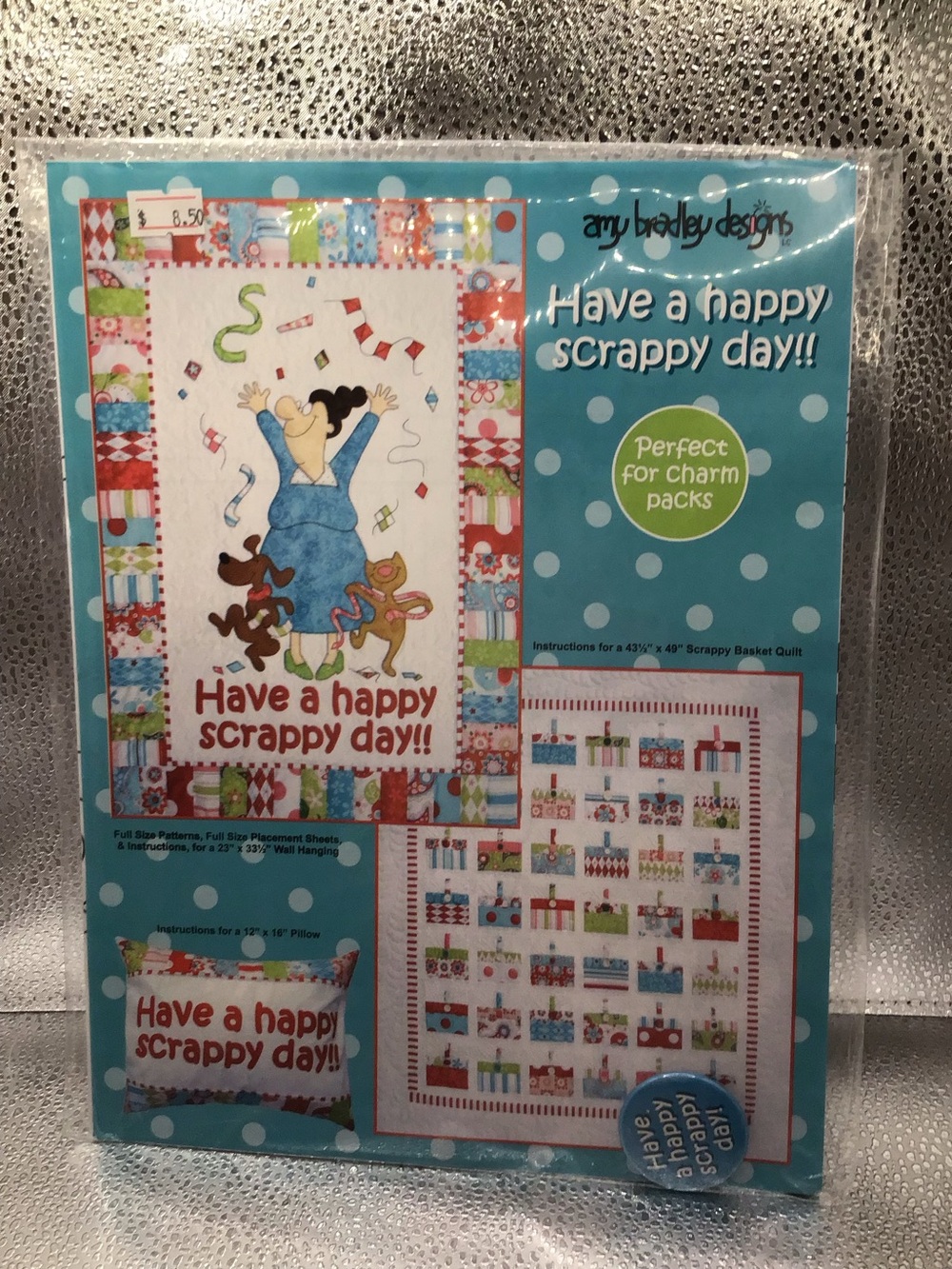"Have a Happy Scrappy Day!!" Fabric Quilt Kit - Blue